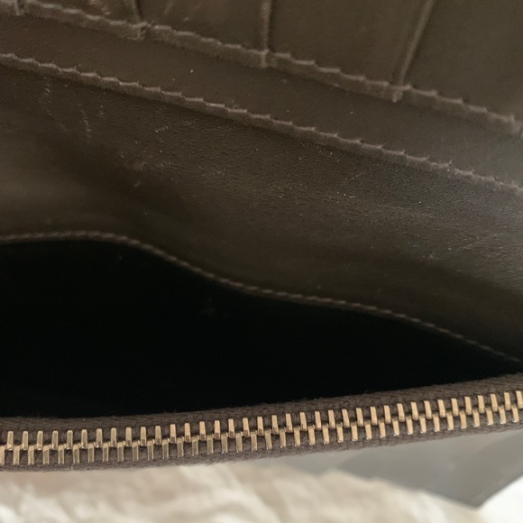 YSL Saint Laurent Long Wallet grey croc with box and dust cover - Picture 2 of 7